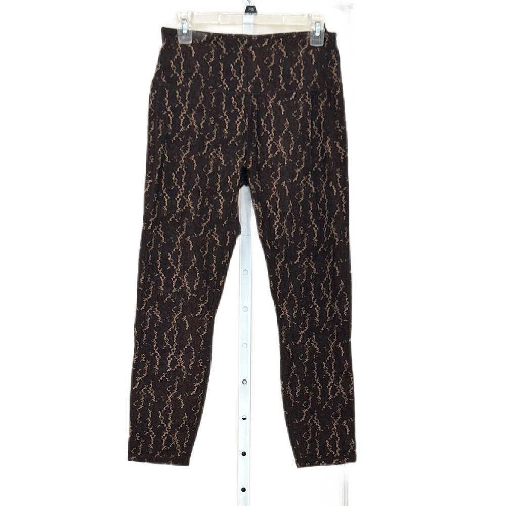 Varley High Waist Brown and Carmel Textured Leggings - Picture 3 of 14